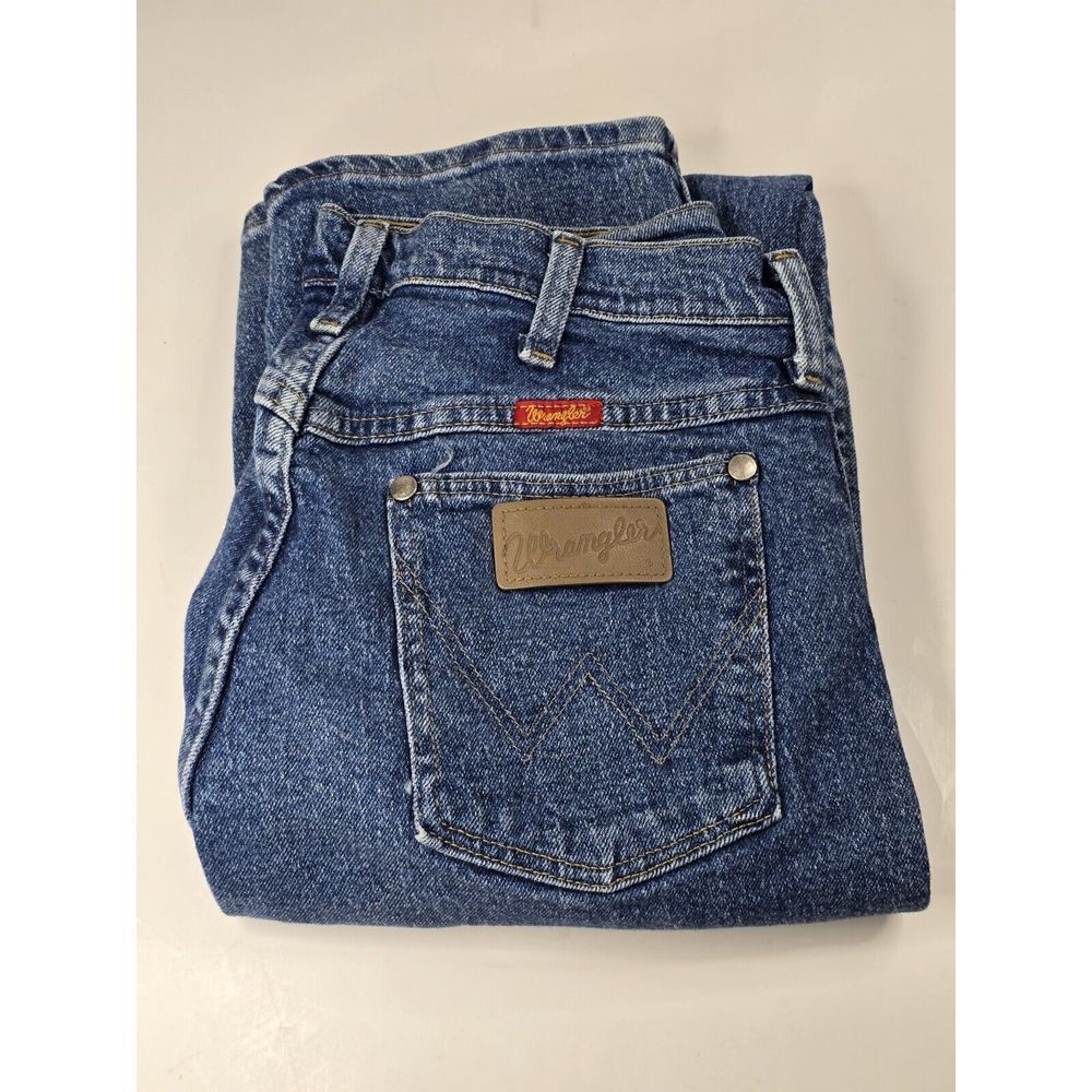 Wrangler Women's Cowboy Cut Blue Denim Jeans Sz 13x34 Classic Cowgirl‎ Pants